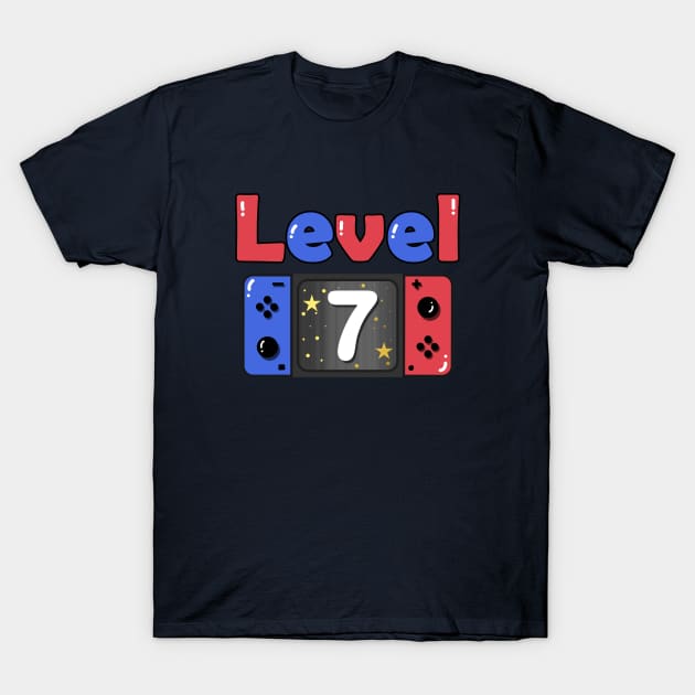 level 7 birthday 7 year old T-Shirt by Camelina